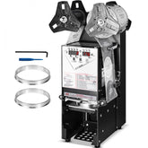 Fully Automatic Cup Sealing Machine, 500-650 Cups/H, Cup Sealer Machine for 180 mm Tall & 90/95 mm Cup, Electric Tea Sealer with Digital Control LCD Panel for Bubble Milk Tea Coffee, Black
